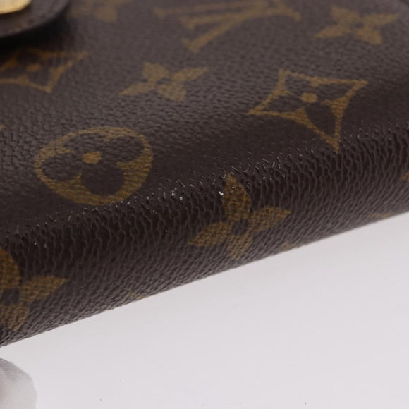 LOUIS VUITTON Monogram Porto Papie Zip Wallet M61207 LV Auth bs36123V