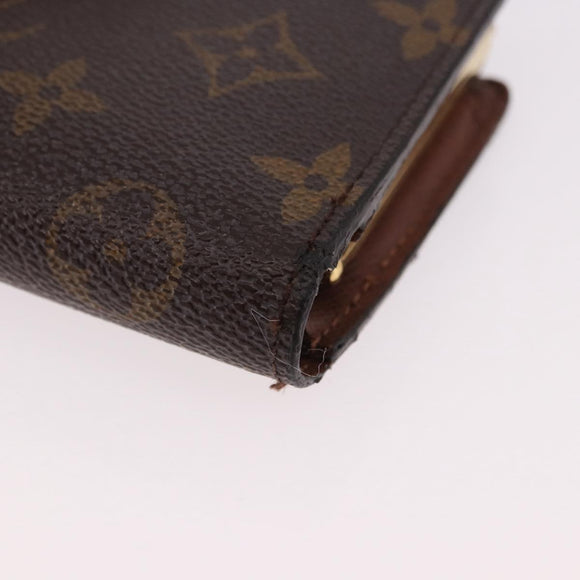 LOUIS VUITTON Monogram Porte Monnaie Billets Viennois Wallet M61663 Auth bs36125