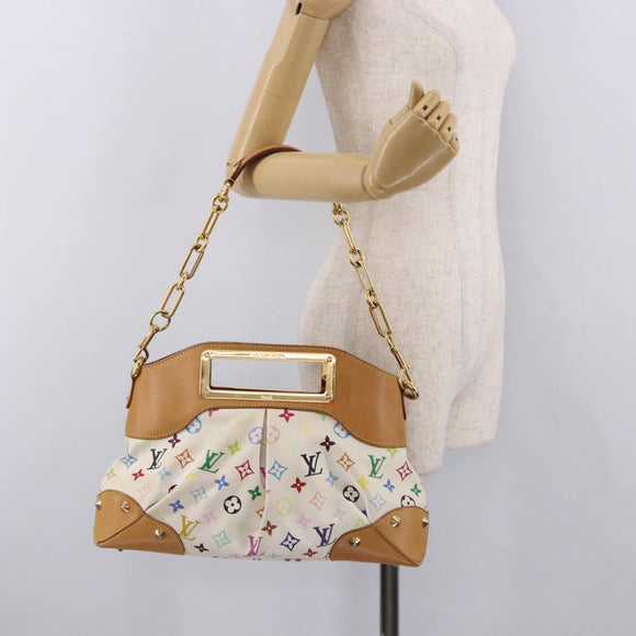 LOUIS VUITTON Monogram Multicolor Judy MM Bag 2way White M40255 LV Auth bs36132A