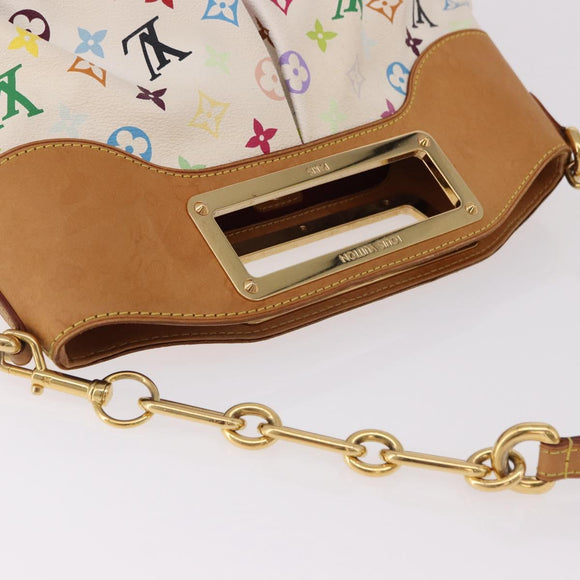 LOUIS VUITTON Monogram Multicolor Judy MM Bag 2way White M40255 LV Auth bs36132A