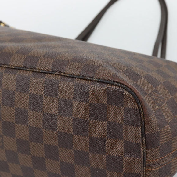 LOUIS VUITTON Damier Ebene Neverfull MM Tote Bag N51105 LV Auth bs36133