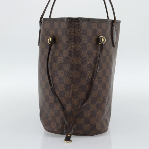 LOUIS VUITTON Damier Ebene Neverfull MM Tote Bag N51105 LV Auth bs36133