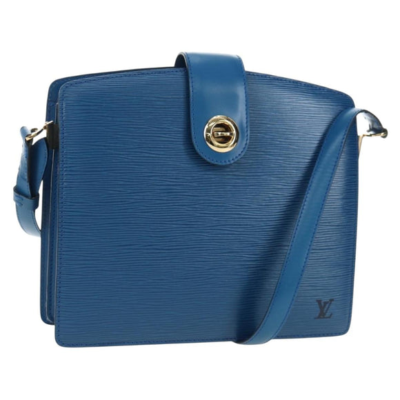 LOUIS VUITTON Epi Capuchin Shoulder Bag Blue M52345 LV Auth bs36136A