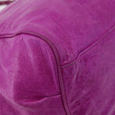 BALENCIAGA The Drum Hand Bag Leather Purple 232732 Auth bs36143V-15