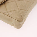 CHANEL Matelasse Waist bag Lamb Skin Beige Gold CC Auth bs36144-9