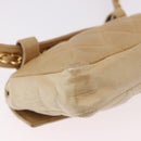 CHANEL Matelasse Waist bag Lamb Skin Beige Gold CC Auth bs36144-15