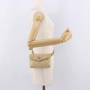 CHANEL Matelasse Waist bag Lamb Skin Beige Gold CC Auth bs36144-23