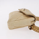 CHANEL Matelasse Waist bag Lamb Skin Beige Gold CC Auth bs36144-3