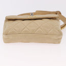 CHANEL Matelasse Waist bag Lamb Skin Beige Gold CC Auth bs36144-5