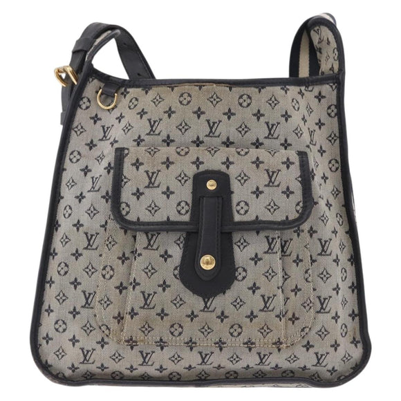 LOUIS VUITTON Monogram Mini Besace Mary Kate Bag Navy M92320 LV Auth bs36145