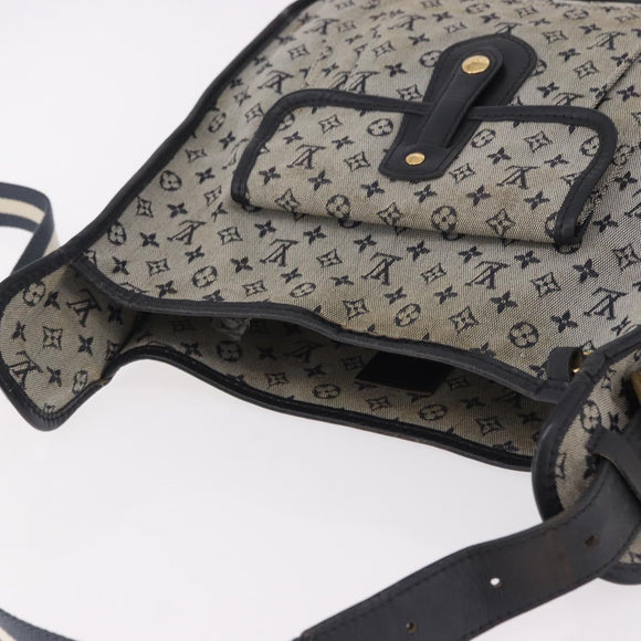 LOUIS VUITTON Monogram Mini Besace Mary Kate Bag Navy M92320 LV Auth bs36145