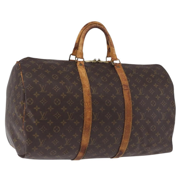 LOUIS VUITTON Monogram Keepall 50 Boston Bag M41426 LV Auth bs36147