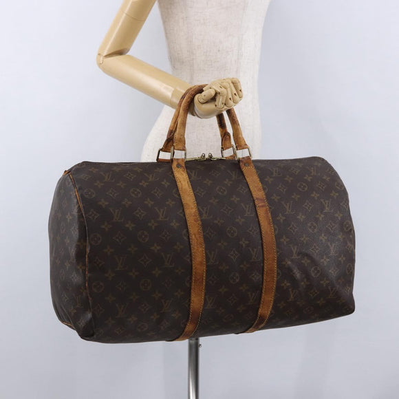 LOUIS VUITTON Monogram Keepall 50 Boston Bag M41426 LV Auth bs36147