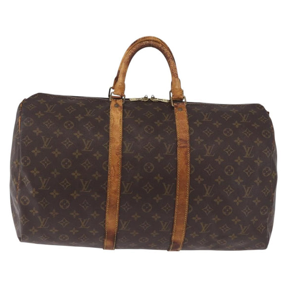 LOUIS VUITTON Monogram Keepall 50 Boston Bag M41426 LV Auth bs36147
