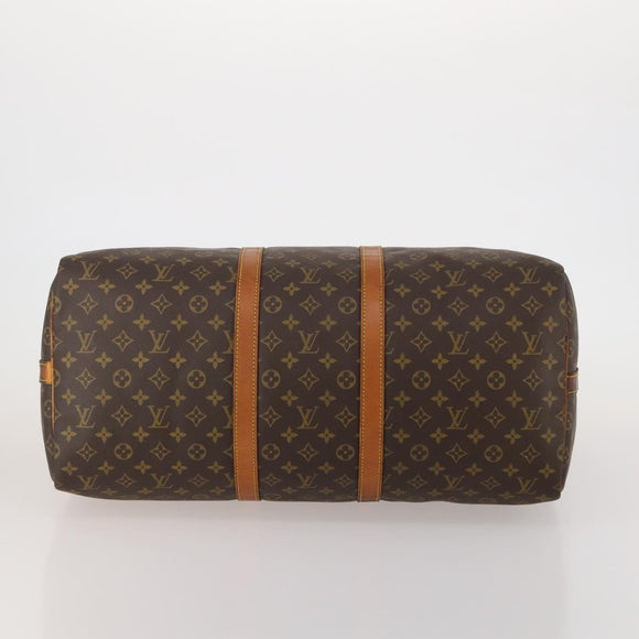 LOUIS VUITTON Monogram Keepall Bandouliere 55 Boston Bag M41414 LV Auth bs36149