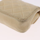 CHANEL Mini Mini Matelasse Charm Lamb Skin Beige CC Auth bs36151-16