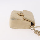 CHANEL Mini Mini Matelasse Charm Lamb Skin Beige CC Auth bs36151-3