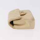 CHANEL Mini Mini Matelasse Charm Lamb Skin Beige CC Auth bs36151-4