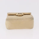 CHANEL Mini Mini Matelasse Charm Lamb Skin Beige CC Auth bs36151-5