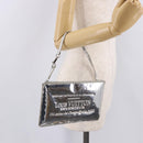 LOUIS VUITTON Monogram Miroir Pochette Platt Pouch Silver M95277 LV Auth bs36152-23