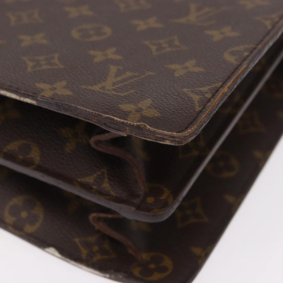 LOUIS VUITTON Monogram Serviette Fermoir Business Bag M53305 LV Auth bs36154