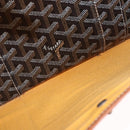 GOYARD Herringbone Boston Bag PVC Black Silver Auth bs36155-23