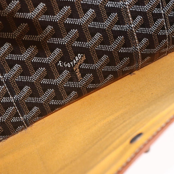 GOYARD Herringbone Boston Bag PVC Black Silver Auth bs36155