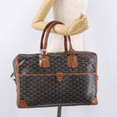 GOYARD Herringbone Boston Bag PVC Black Silver Auth bs36155-24