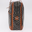 GOYARD Herringbone Boston Bag PVC Black Silver Auth bs36155-4