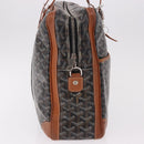 GOYARD Herringbone Boston Bag PVC Black Silver Auth bs36155-5