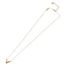 LOUIS VUITTON Essential V Necklace Gold M61083 LV Auth bs36156-8