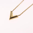 LOUIS VUITTON Essential V Necklace Gold M61083 LV Auth bs36156-9