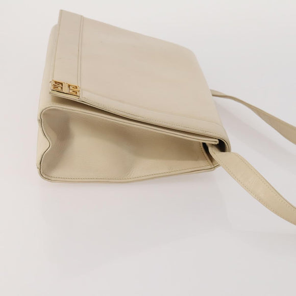 GIVENCHY Shoulder Bag Leather 3 Set Beige Black Red Auth bs36160