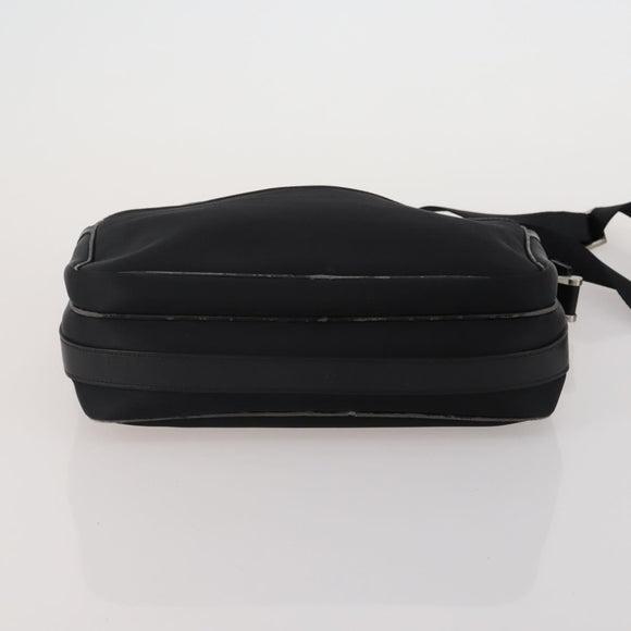 Burberrys Nova Check Hand Bag Canvas nylon 2 Set Black Beige Auth bs36161