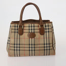 Burberrys Nova Check Hand Bag Canvas nylon 2 Set Black Beige Auth bs36161-2