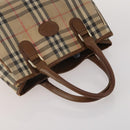 Burberrys Nova Check Hand Bag Canvas nylon 2 Set Black Beige Auth bs36161-5