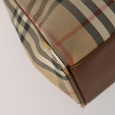 Burberrys Nova Check Hand Bag Canvas nylon 2 Set Black Beige Auth bs36161-8
