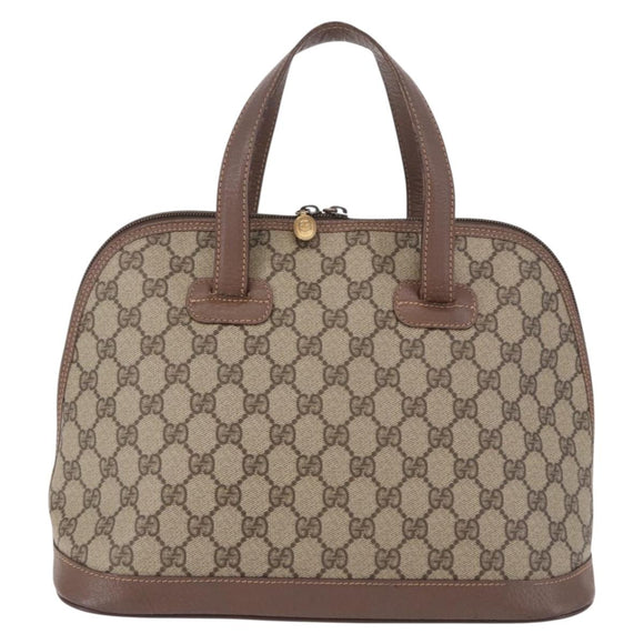 GUCCI GG Supreme Hand Bag PVC Beige Gold 000 46 6004 Auth bs36163