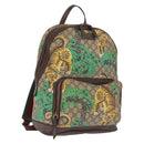 GUCCI GG Supreme Web Sherry Line Backpack PVC Bengal Beige 428027 Auth bs36164-1