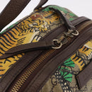 GUCCI GG Supreme Web Sherry Line Backpack PVC Bengal Beige 428027 Auth bs36164-18