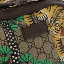 GUCCI GG Supreme Web Sherry Line Backpack PVC Bengal Beige 428027 Auth bs36164-19