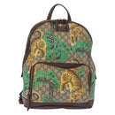 GUCCI GG Supreme Web Sherry Line Backpack PVC Bengal Beige 428027 Auth bs36164-2
