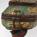 GUCCI GG Supreme Web Sherry Line Backpack PVC Bengal Beige 428027 Auth bs36164-6
