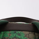 GUCCI GG Supreme Web Sherry Line Backpack PVC Bengal Beige 428027 Auth bs36164-8