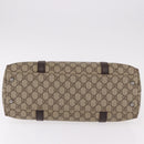 GUCCI GG Supreme Tote Bag PVC Beige Silver 114595 Auth bs36166-6