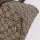 GUCCI GG Supreme Tote Bag PVC Beige Silver 114595 Auth bs36166-14
