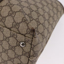 GUCCI GG Supreme Tote Bag PVC Beige Silver 114595 Auth bs36166-16