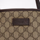 GUCCI GG Supreme Tote Bag PVC Beige Silver 114595 Auth bs36166-17