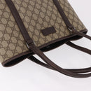 GUCCI GG Supreme Tote Bag PVC Beige Silver 114595 Auth bs36166-7