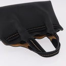 Salvatore Ferragamo Hand Bag Leather Black Gold Auth bs36167-6